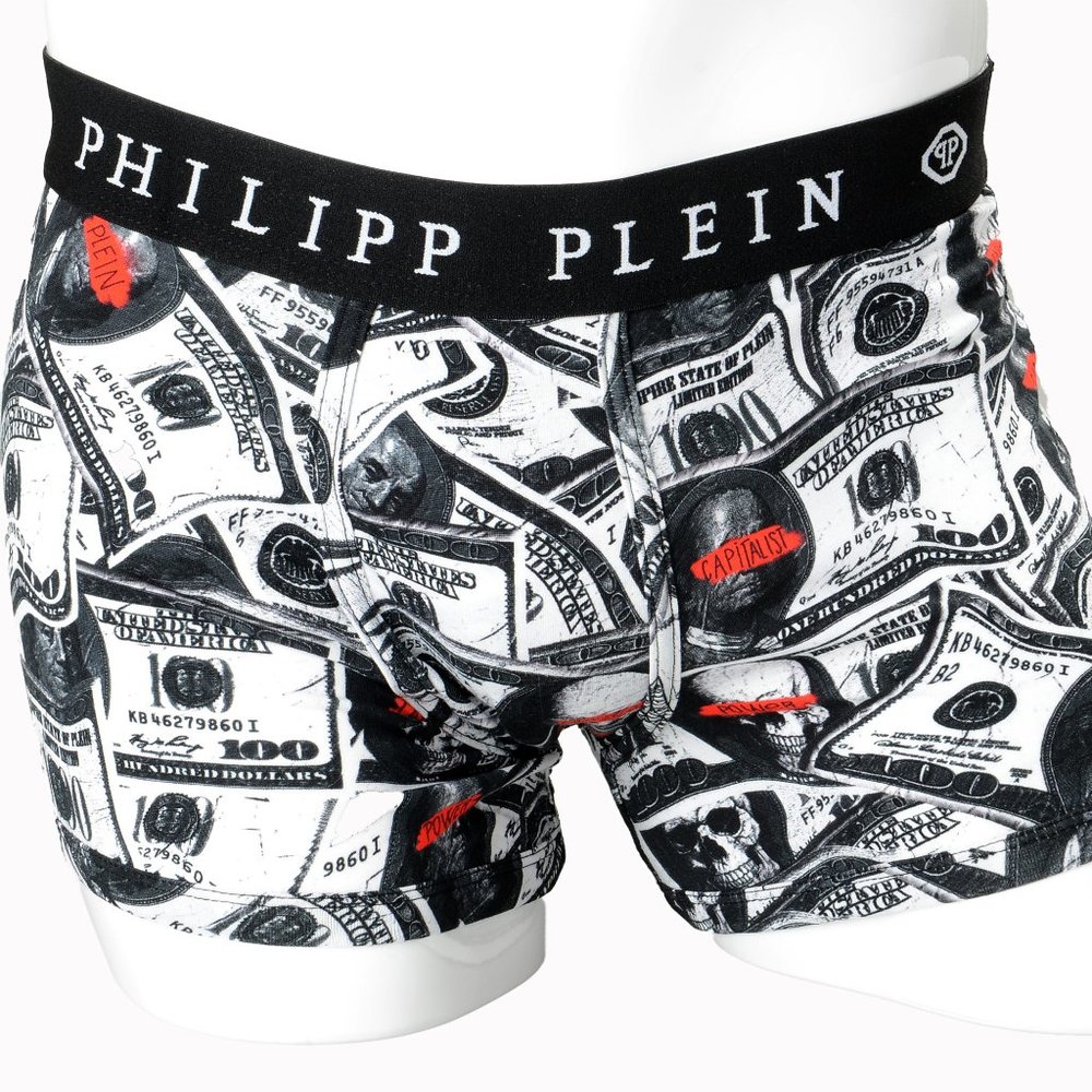 Philipp Plein Men's Multi-Color Logo Print Boxer Brief Underwear Bi-Pack